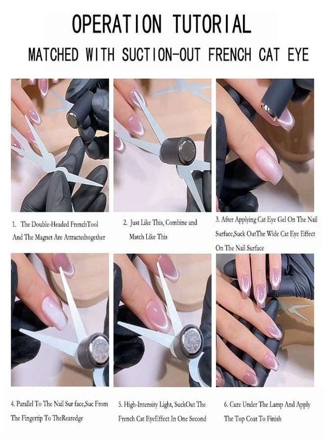 GEMSANVA Cat Eye Nail Magnet Tool, 2-in-1 Scissor Shape for French Effect with Cylindrical Magnet | Cat Eye Gel Polish Magnet for Nail Art DIY, Home Salon & Studio Use - Image 5